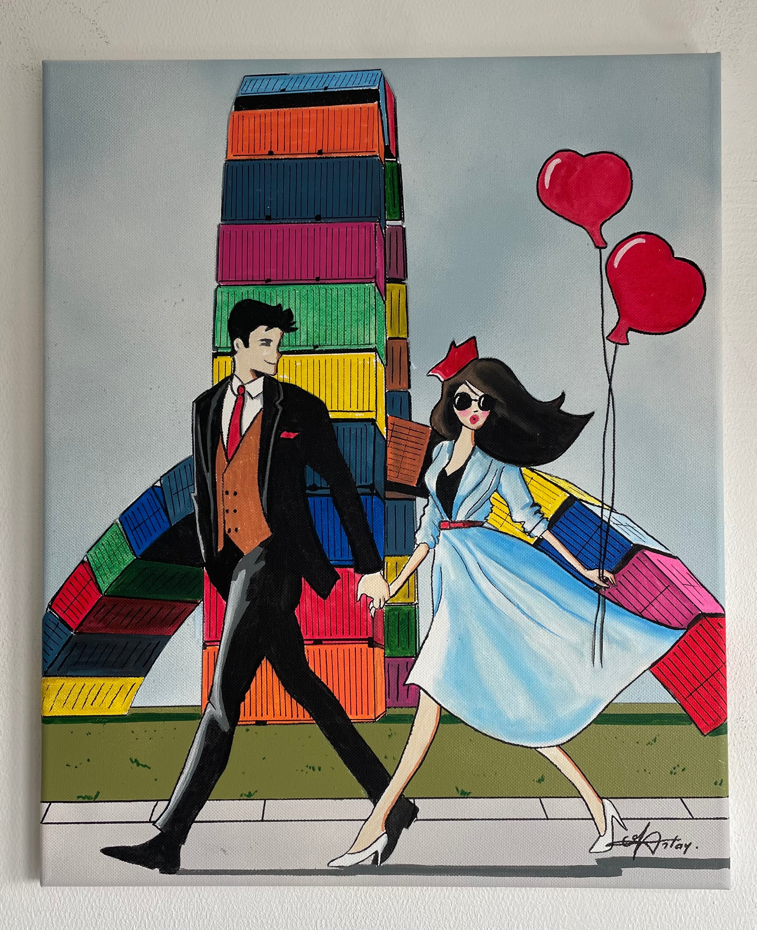 Fanfan et son amoureux devant l'arche