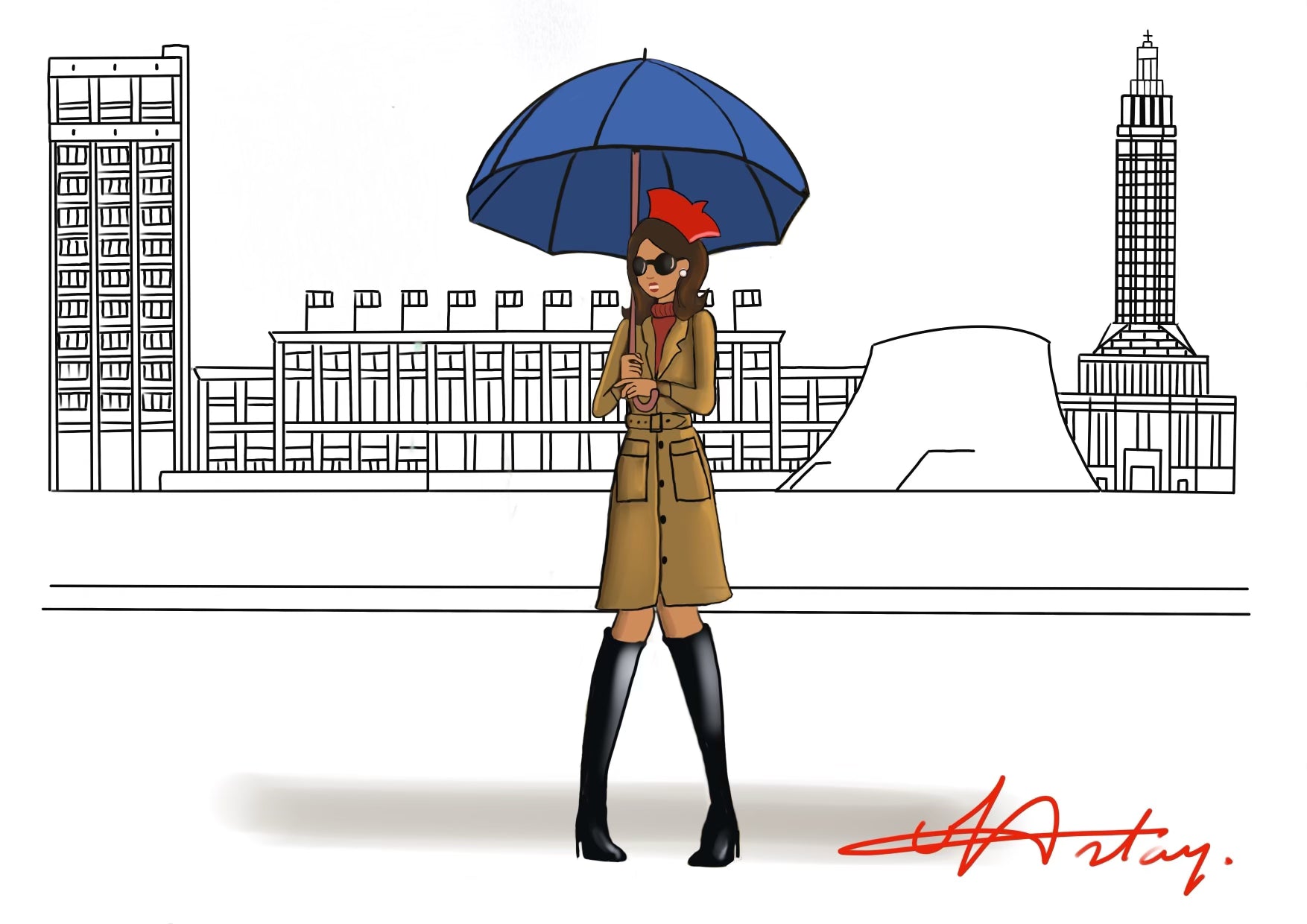 « Fanfan et son parapluie bleu »