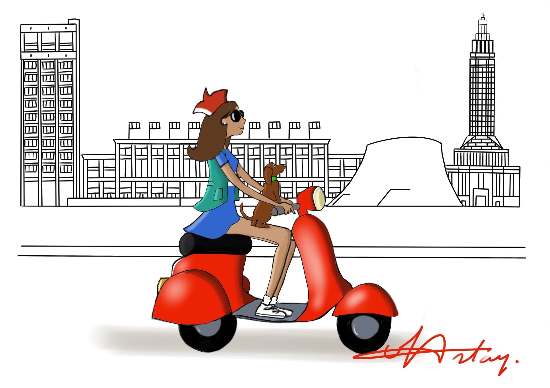 « Fanfan et son scooter rouge »