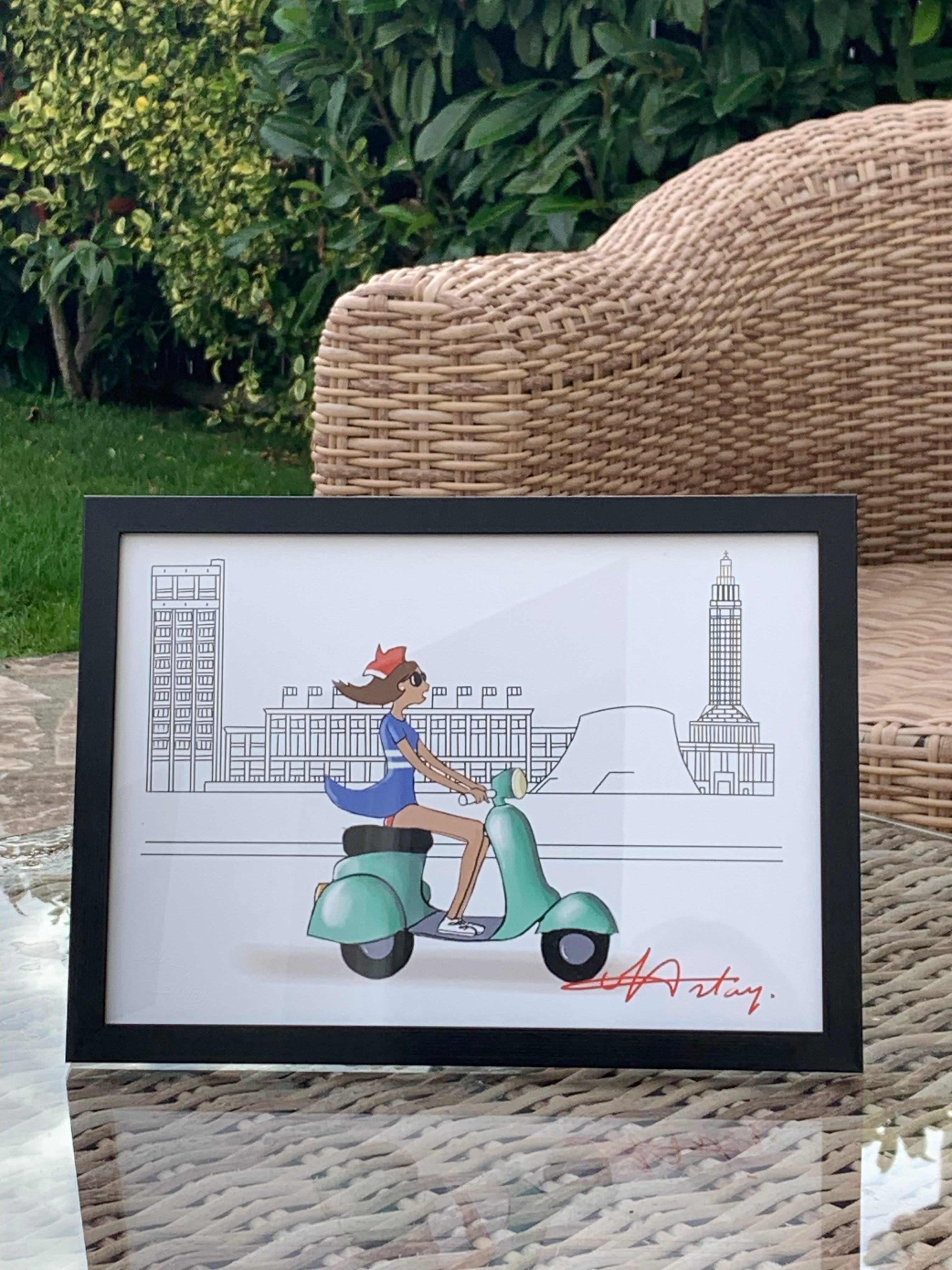 « Fanfan et son scooter vert »